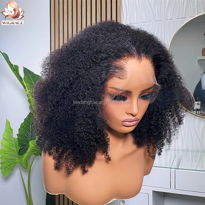 Perruques Full Lace Front sans colle en <span class=keywords><strong>cheveux</strong></span> humains brésiliens Afro Kinky Curly 13x6 HD Lace Frontal avec Hairline Naturelle Faible, style Lagos Hairline - Product Image 2