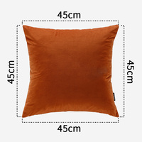 Vente en gros Décoration personnalisée à la mode Oreiller carré en polyester lavable de couleur unie avec fermeture éclair pour salon dortoir
