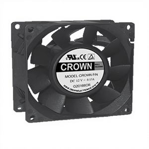 Ventilador Axial Eléctrico de CC con Rodamiento de Bolas Crown AGQ08038_12L, Plástico OEM para Equipos Industriales - Product Image 1