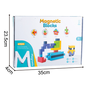 ELI TOYS Factory Jouet éducatif Blocs <span class=keywords><strong>de</strong></span> <span class=keywords><strong>construction</strong></span> magnétiques <span class=keywords><strong>de</strong></span> couleur unie 2,5 cm Ensemble <span class=keywords><strong>de</strong></span> <span class=keywords><strong>construction</strong></span> 3D avec blocs en plastique pour enfant - Product Image 2