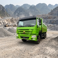 Prix d'usine Camion benne HOWO 371 6x4 d'occasion, excellent état, remis à neuf, Sinotruk, avec moteur, pompe et roulement