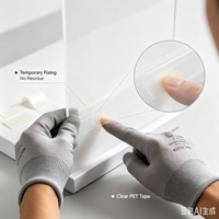 Film de montage double face transparent en PET, adhésif amovible sans résidu pour les applications de caissons lumineux