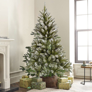 Arbre de Noël artificiel complet, vert, <span class=keywords><strong>sapin</strong></span> de Dunhill, avec support, ornement en verre pliant de 12 pieds, arbres de Noël avec lumières - Product Image 6