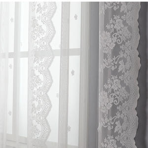 Tende e mantovane <span class=keywords><strong>in</strong></span> Tulle trasparenti con rifiniture <span class=keywords><strong>in</strong></span> <span class=keywords><strong>pizzo</strong></span> bianco <span class=keywords><strong>francese</strong></span> per finestre di camere da letto eleganti tende da soggiorno - Product Image 5