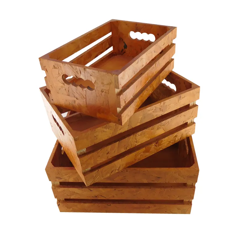 Crate de armazenamento de frutas de madeira, crates para venda casa de madeira barata atacado caixa de madeira eco fashion hy 500 peças