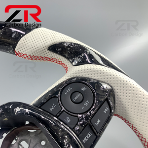 <span class=keywords><strong>Volante</strong></span> <span class=keywords><strong>Deportivo</strong></span> Modificado de Fibra de Carbono Forjado Personalizado con LED y Cuero Perforado para Toyota Camry <span class=keywords><strong>TRD</strong></span> XLE SE - Product Image 4