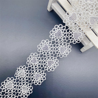 Robe de robe de mariée en dentelle à paillettes en polyester, accessoires vestimentaires en dentelle brillante, dentelle de broderie soluble dans l'eau