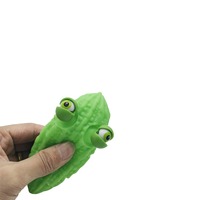 Nuevo Juguete de Peluche de Melón Amargo con Ojos Brillantes, Material de Vinilo, Diseño de Vegetal de Simulación Novedoso y Único, Ojos Parpadeantes, Unisex, Edades 14+