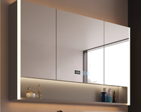 Keluarga Modern Cerdas LED Sensor gerak aluminium kamar mandi cermin kabinet tahan air-untuk Hotel