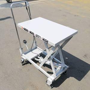 100กิโลกรัมแบบพกพาคู่มืออลูมิเนียมไฮดรอลิตารางยกขากรรไกร,ไฮดรอลิยกคู่มือยกตารางรถเข็น - Product Image 3