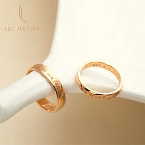 Wedding Ring Naam Graveren Real 10K 14K 18K Gold Echte Diamanten Geel Rose White Gold Wedding Paar ring Gouden Ring Naam Band