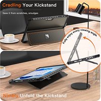 Étui de protection robuste MoKo avec béquille tout-en-un pour Microsoft Surface Pro 7 Plus/Pro7/Pro 6/Pro 5/Pro 4/ LTE