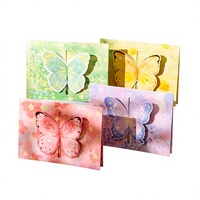 Carte de vœux 3D en papier personnalisable avec notes manuscrites, style premium inspiré d'Instagram, enveloppe pliable, style pastoral, UV