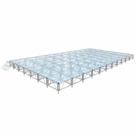Scène en verre durable, légère et facile à assembler, directement de l'usine, idéale pour les mariages, les événements et les concerts