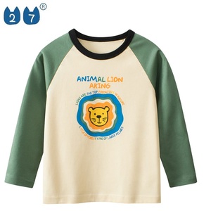 Venta al por mayor 100% algodón de manga larga niños camiseta Top niños camiseta ropa - Product Image 4