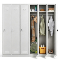 Casier de rangement en acier à 3 portes avec trous de ventilation pour salle de sport, école, vestiaire du personnel, casier métallique pour vêtements, armoire de rangement