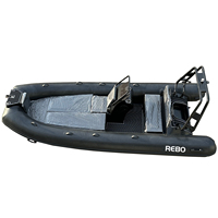 Sport 16ft RIB480 bateau à coque en V profond PVC/Hypalon/Orca bateau pneumatique rigide en aluminium à vendre
