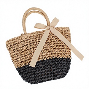 Bohemian Bow Knitted <b>Bag</b> Polyester Cotton Spring Tape Closure for Seaside Vacation Daily Leisure <b>Work</b> Women's Tanjing - Product Image 1