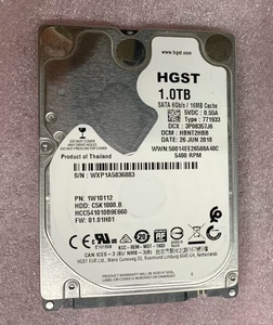Disco Duro Original <span class=keywords><strong>HGST</strong></span> HCC541010B9E660 de 1 TB, 2.5 Pulgadas, SATA, 5400 RPM, 6 Gp/s, para Almacenamiento de Portátiles - Product Image 1