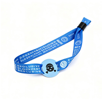 Pulsera de Sublimación RFID de Poliéster con Código Láser Diferente en Tela y Etiqueta Redonda de PVC Rígido para Eventos y Promociones