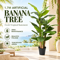 Grand palmier bananier artificiel, plante tropicale, résistant aux UV, écologique, ignifuge, verdure décorative, anti-UV, vente en gros