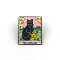 Accesorios de Metal de la Serie Tarot: Lindos Insignias Metálicas con Diseño de Gato, Payaso, Calavera y Animal, para Joyería y Regalo Creativo