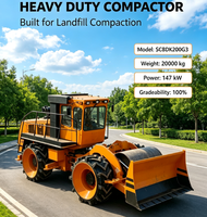 Compacteur de sol 200 CV avec capacité de gravité surmontable de 100 %, hauteur de levage de lame de 1000 mm, idéal pour les projets de construction de décharges sanitaires