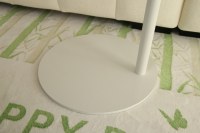 Table de salon moderne minimaliste ADA durable à colonne unique, hauteur réglable par vérin à gaz, cadre en métal MDF pour ordinateur portable