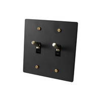 Siyah pirinç paneli plaka ev otel lüks geçiş amerikan standart 110V çekme anahtarı LED Dimmer GFCI 15V USB soket CS-0260