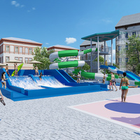 Simulateur de surf Flow Rider commercial avec toboggan aquatique, piscine à vagues artificielles pour parc aquatique