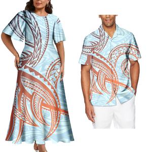 Женские полинезийские рубашки, односпальные мужские рубашки, <span class=keywords><strong>2</strong></span> шт. - Product Image 1