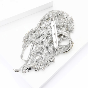 Broche <span class=keywords><strong>de</strong></span> Cristal Vintage al por Mayor con Flor, Estilo Corte, Tono Primaveral Fresco, <span class=keywords><strong>de</strong></span> Aleación con Pedrería, Joyería para Fiesta <span class=keywords><strong>de</strong></span> Boda para Mujer - Product Image 5