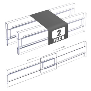 Séparateur de <span class=keywords><strong>tiroir</strong></span> transparent réglable et extensible, organisateur de placard, séparateur de rangement modulable <span class=keywords><strong>DIY</strong></span> pour chaussettes et sous-vêtements - Product Image 2
