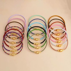 Bracciale fatto a mano con chiusura a cuore 18K in <span class=keywords><strong>filo</strong></span> di acciaio alla moda con stringa braccialetto di <span class=keywords><strong>amicizia</strong></span> fai da te - Product Image 3