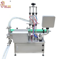 Machine de remplissage automatique pneumatique THE ONE à 2 têtes avec pompe à engrenages pour liquides et pâtes, idéale pour les petites entreprises, avec courroie