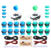 Kit de Joystick d'arcade à retardement zéro, bouton poussoir LED + Joystick + encodeur USB + faisceau de câbles contrôleur USB pour Arcade Mame Arcade Game