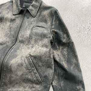 جاكيت دينم رجالي بتصميم مخصص من المصنع الأصلي، باهت اللون بفعل الشمس وممزق، ملابس شوارع كلاسيكية بتطريز وأحجار الراين - Product Image 2