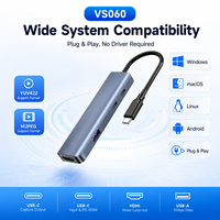Tarjeta Capturadora de Video USB C 4 en 1, Estación de Acoplamiento 1080P60 con Salida HDMI en Bucle, Hub USB 3.0 con PD 3.0 de 100W, Plug and Play para Laptop y Switch