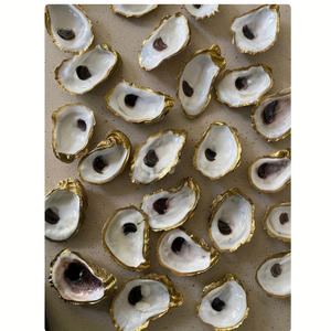 10 conchiglie dorate piatte da 3-4 pollici per matrimoni, regali, bomboniere - da riempire con caramelle e avvolgere in tulle - Product Image 4
