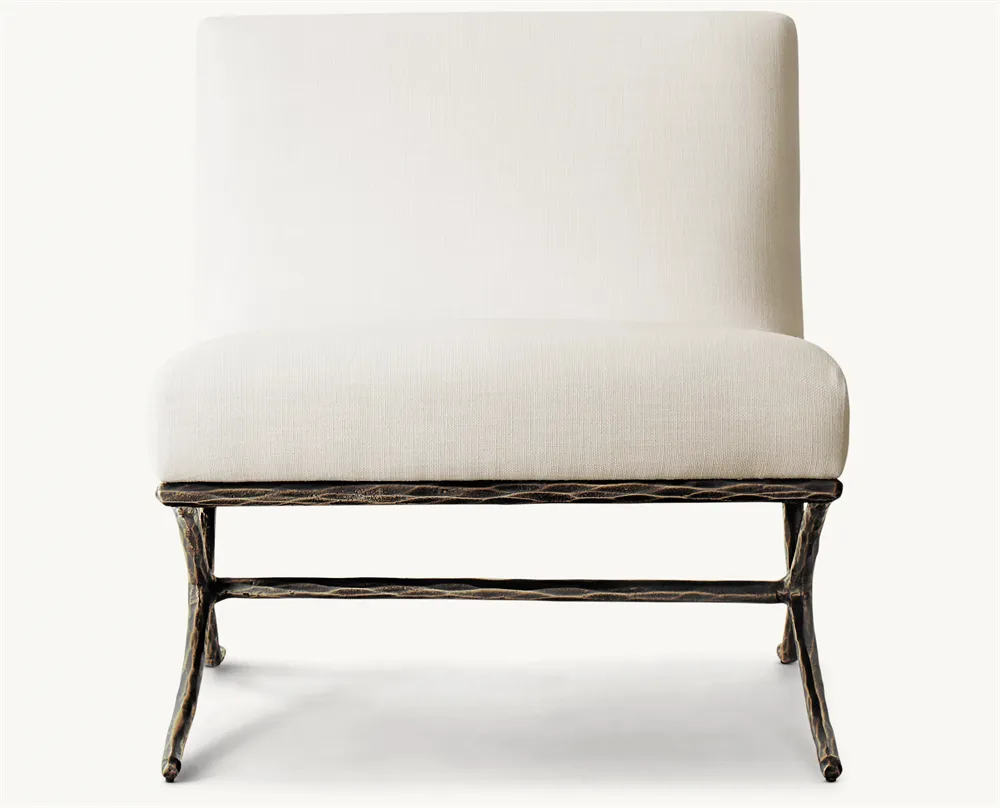 Cadeiras americanas modernas para sala de estar, chaise-chair em tecido, sofá, banco pequeno