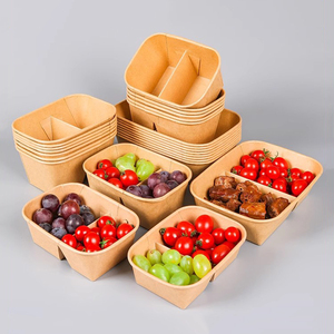 Giấy Kraft chiên hộp thực phẩm chống dầu mỡ bao bì thực phẩm Sushi takeout container cho khoai tây chiên hành tây Nhẫn & món khai vị - Product Image 3