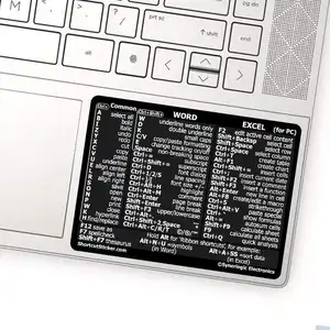 노트북 키보드 용 Windows PC 참조 키보드 바로 가기 비닐 스티커