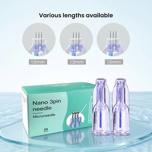 Agujas Desechables de Grado Médico de 1.0mm, 1.2mm, 1.5mm, 34G Nano, 3 Puntas, Multiagujas <span class=keywords><strong>para</strong></span> Inyector de <span class=keywords><strong>Mesoterapia</strong></span> - Product Image 1
