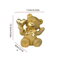 Sculpture en résine d'ours créative en perles, décoration pour salon, armoire à vin, entrée, meuble TV, artisanat de bureau pour nouvelle maison