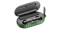 Headphone bluetooth nirkabel, earbud olahraga stereo pengisian tenaga surya