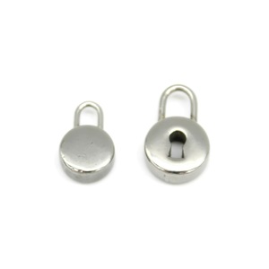 Colgante de candado de acero inoxidable en forma de corazón, accesorios de joyería DIY para pulseras y collares. - Product Image 5
