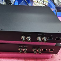 Convertisseur Extenseur Transmetteur Récepteur Fibre Optique 2 Canaux 12G SDI Vidéo vers Ethernet et Audio XLR sur LC 10km