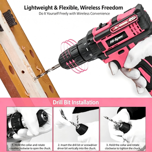 12V Lithium Battery <b>Drill</b> Screwdriver Set For Home Repair And Maintenance - Product Image 5
