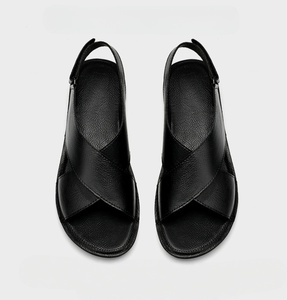 Sandalias de Verano para Hombre, Transpirables, Hechas a Mano, de Cuero Genuino, Planas, para Caminar, Senderismo, Playa, Deporte, Calzado Deportivo Informal - Product Image 2