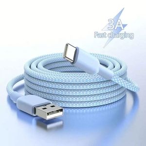 <b>USB</b>-<b>C</b> Power <b>Adapter</b> Cables Nylon Phone Cable 1m/2m/3m Data Transfer <b>Type</b> <b>C</b> Fast Charger Cables for Iphone for Huawei - Product Image 6